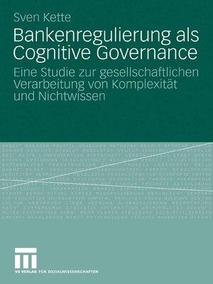 cover image of Bankenregulierung als Cognitive Governance